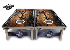 Distressed Live Edge Cornhole Boards - Pro Solution Lite Series Cornhole Solutions