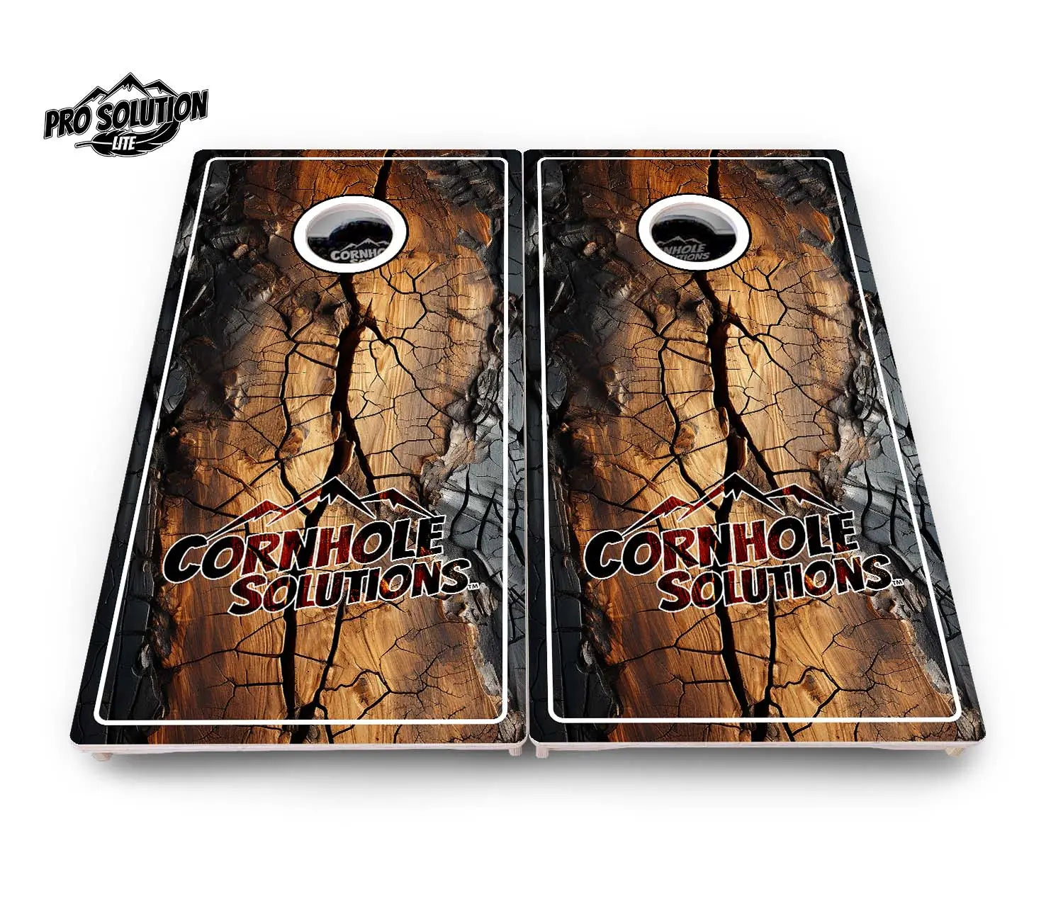 Distressed Live Edge Cornhole Boards - Pro Solution Lite Series Cornhole Solutions