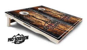 Distressed Live Edge Cornhole Boards - Pro Solution Lite Series Cornhole Solutions