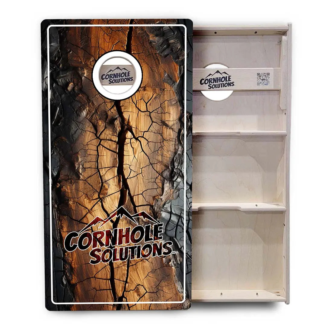 Distressed Live Edge Cornhole Boards - Professional Tournament Series Cornhole Solutions