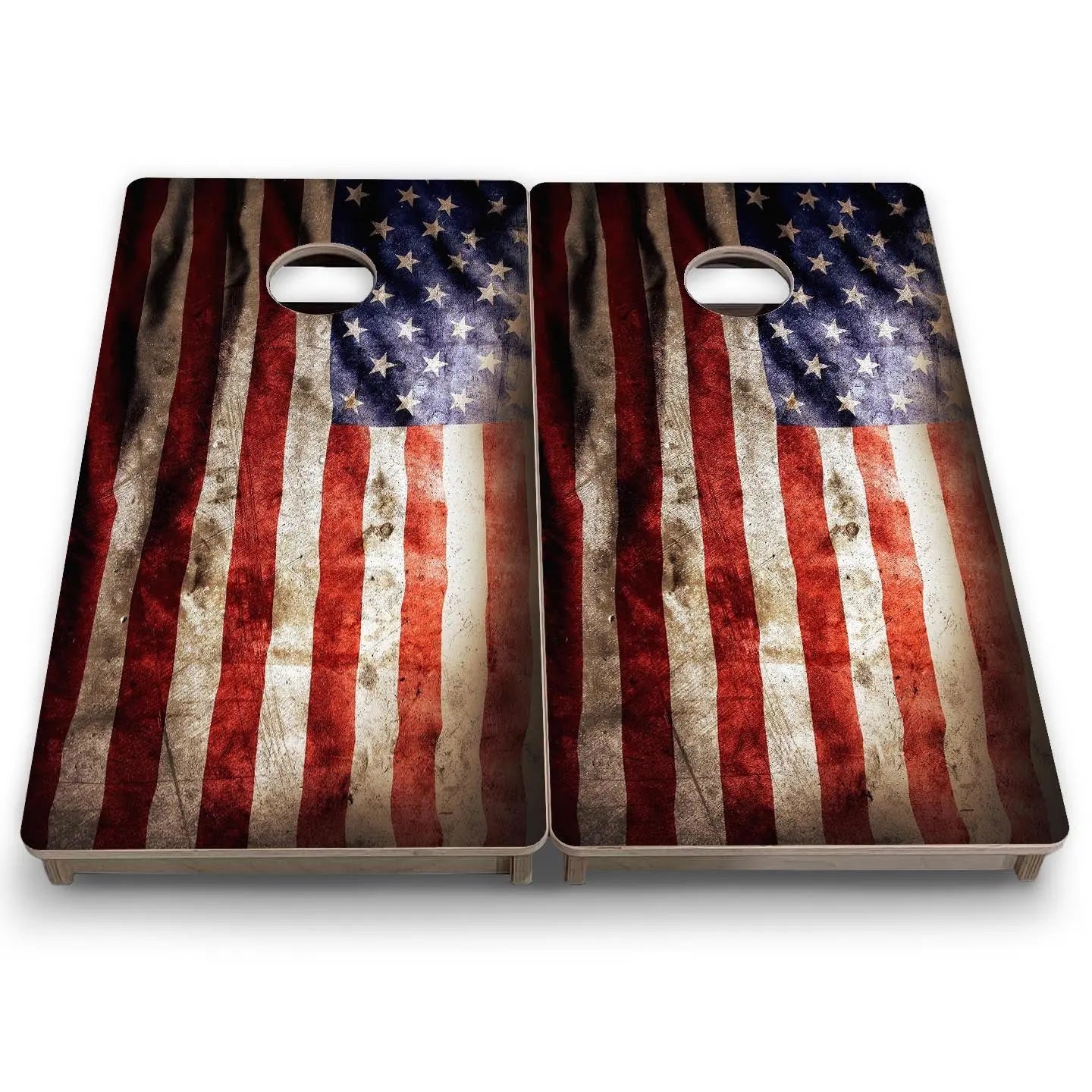 Distressed Old Glory - Mini or Vacation Size Cornhole Boards Cornhole Solutions