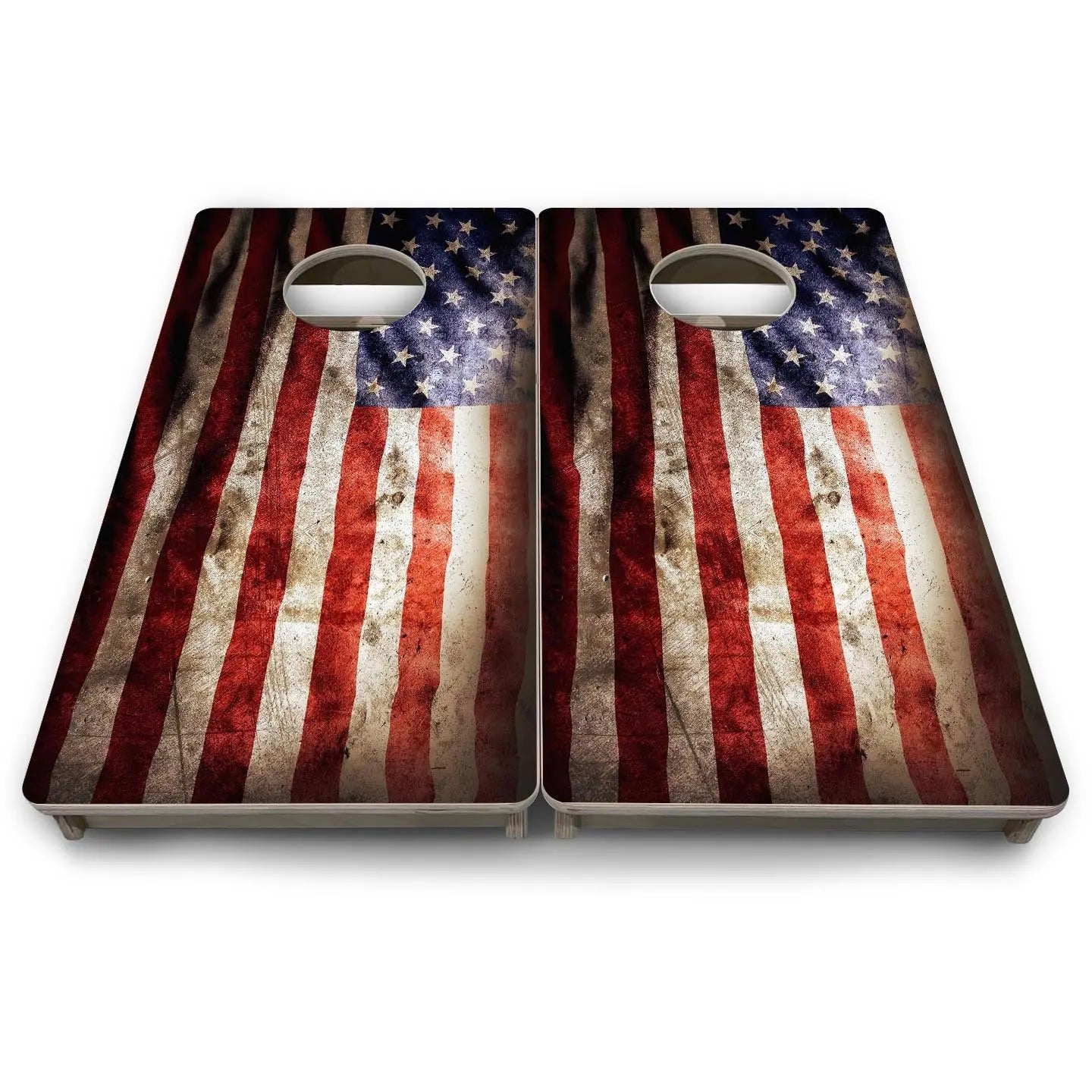 Distressed Old Glory - Mini or Vacation Size Cornhole Boards Cornhole Solutions
