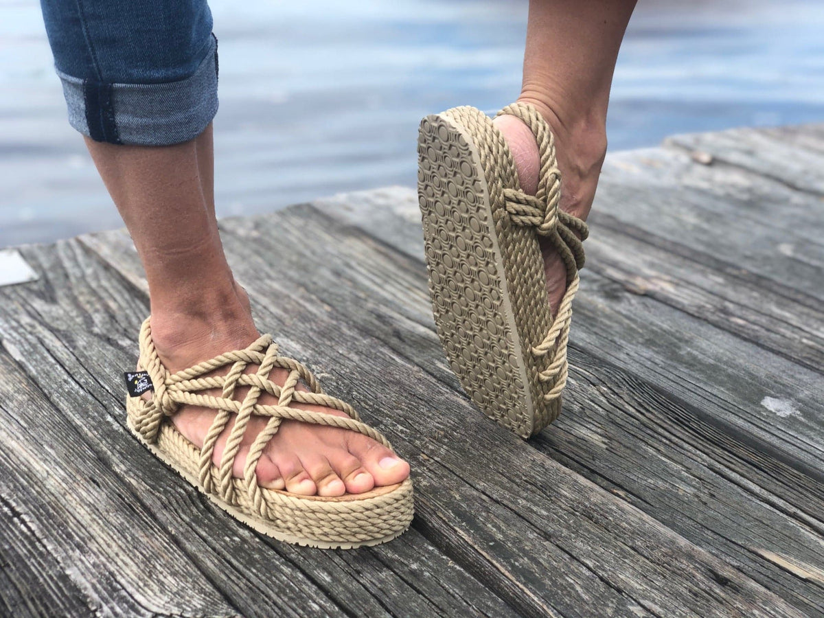 JC Platform Double Decker + Sole handmade rope sandals by Nomadic State of Mind, view 2