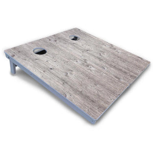 Driftwood Grey Stained Cornhole Boards - All Weather Series Cornhole Solutions