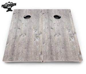 Driftwood Grey Stained Cornhole Boards - Pro Solution Elite Series Cornhole Solutions