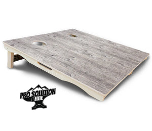 Driftwood Grey Stained Cornhole Boards - Pro Solution Elite Series Cornhole Solutions