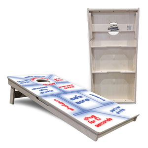 Drinking Game White Background Cornhole Boards - Professional Tournament Series Cornhole Solutions
