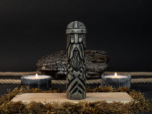 Hand-Carved Baldr Wooden Figurine – Norse God of Light and Purity