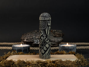 Hand-Carved Baldr Wooden Figurine – Norse God of Light and Purity