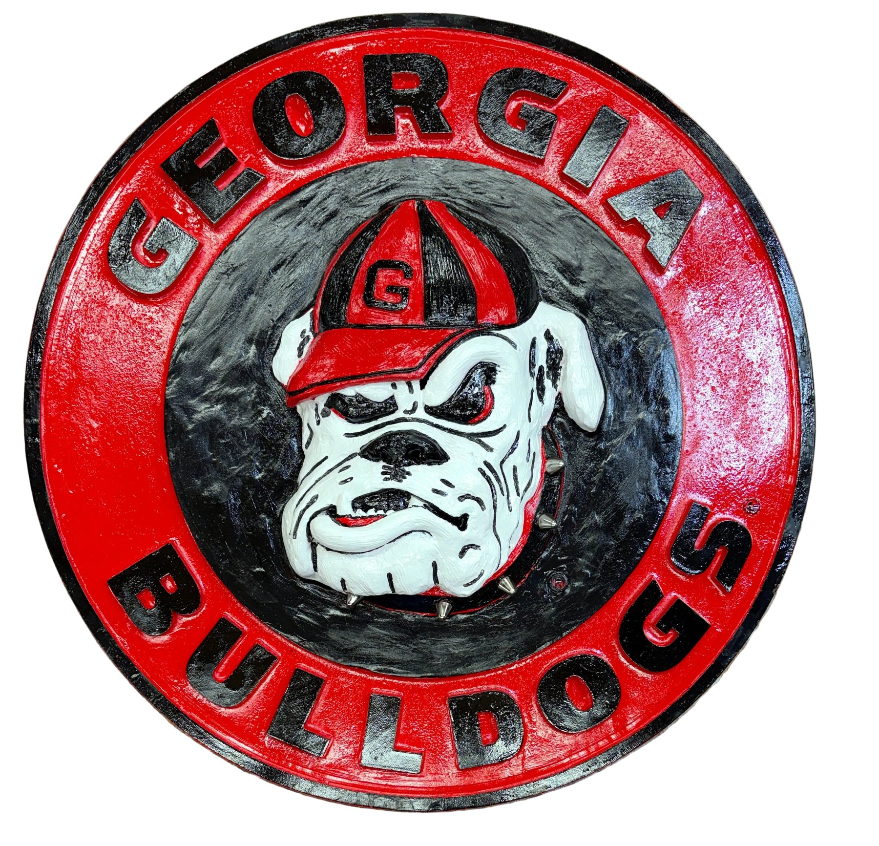 OG Georgia Bulldogs 3D Wall Sign with Steel Spiked Collar
