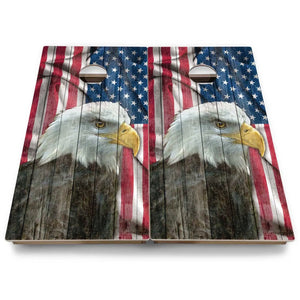 Eagle Flag Cornhole Boards - Backyard Series Cornhole Solutions