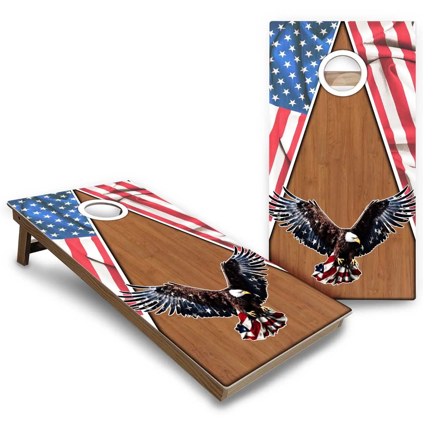 Eagle Flag Cornhole Boards - Backyard Series Cornhole Solutions