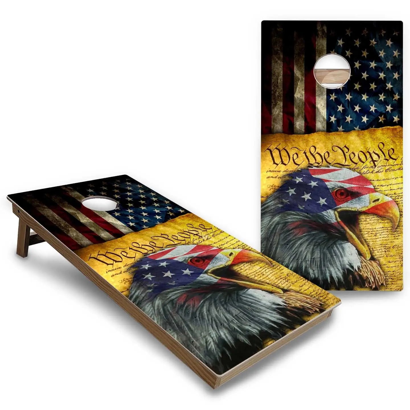 Eagle Flag Cornhole Boards - Backyard Series Cornhole Solutions