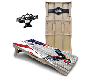 Eagle Triangle Whitewash Cornhole Boards - Pro Solution Elite Series Cornhole Solutions