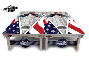 Eagle Triangle Whitewash Cornhole Boards - Pro Solution Lite Series Cornhole Solutions