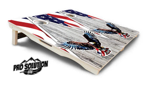 Eagle Triangle Whitewash Cornhole Boards - Pro Solution Lite Series Cornhole Solutions