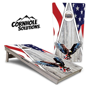 Eagle Triangle Whitewash Cornhole Boards - Professional Tournament Series Cornhole Solutions