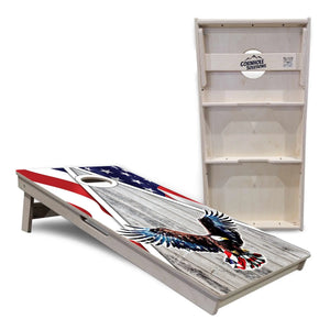Eagle Triangle Whitewash Cornhole Boards - Professional Tournament Series Cornhole Solutions