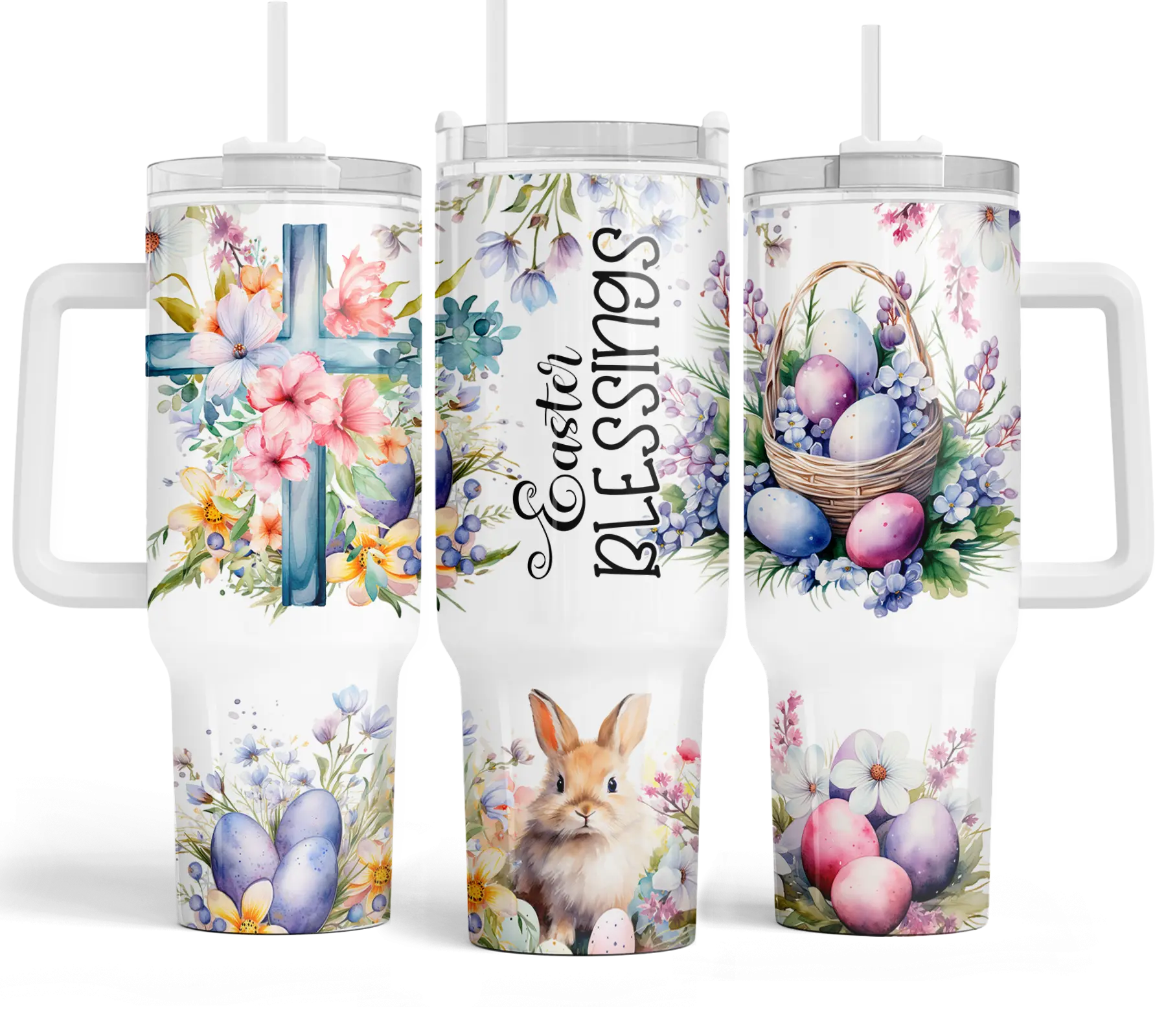Easter Blessings 40oz Tumbler Southern Backroad Tees LLC