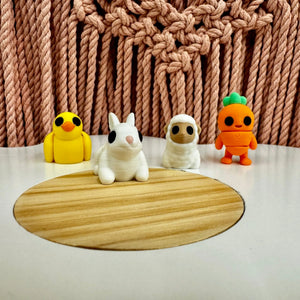 Easter Fidget Toys: 3D Printed Chick, Bunny, Sheep, Carrot. Handmade Spring Basket Stuffers by Main Street Collective.