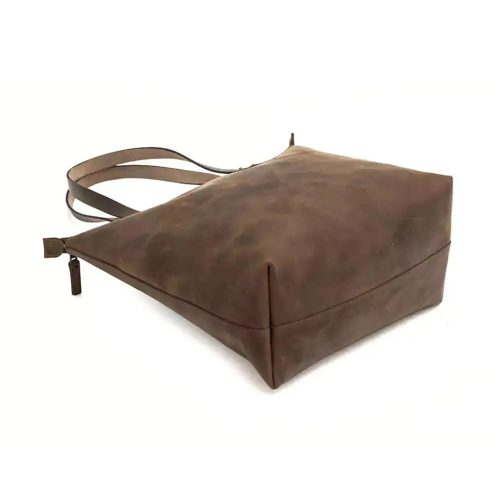Eden LARGE Leather Tote Bag - Zippered Mission Mercantile Leather Goods