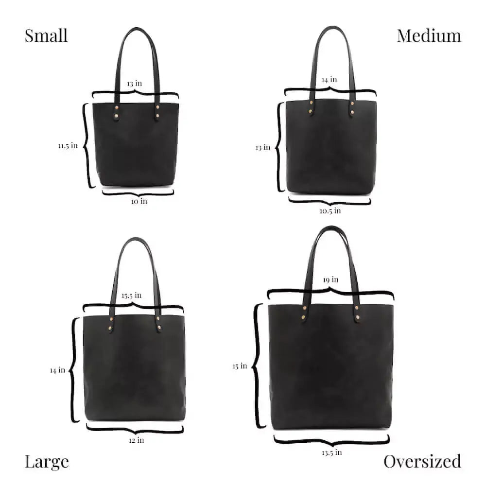 Eden OVERSIZED Leather Tote Bag - Zippered Mission Mercantile Leather Goods