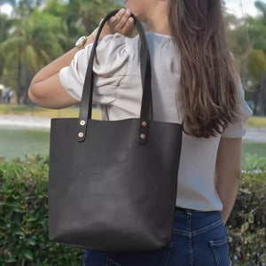 Eden SMALL Leather Tote Bag - Classic Mission Mercantile Leather Goods