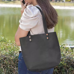 Eden SMALL Leather Tote Bag - Classic Mission Mercantile Leather Goods