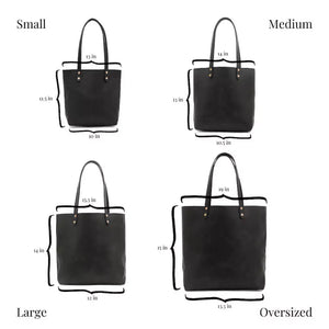 Eden SMALL Leather Tote Bag - Zippered Mission Mercantile Leather Goods