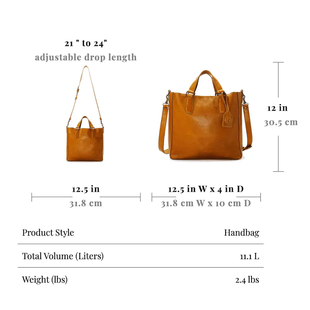 Ellington Leather Market Tote Mission Mercantile Leather Goods