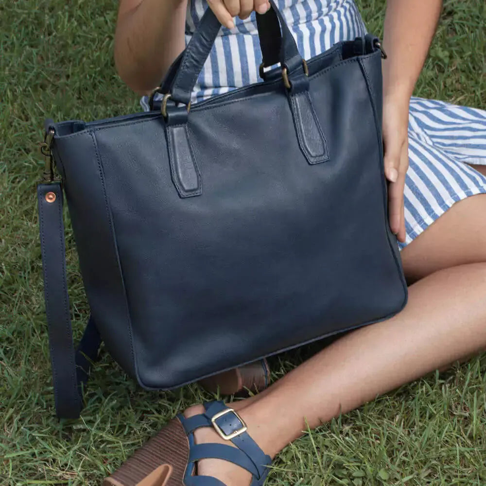 Ellington Leather Market Tote Mission Mercantile Leather Goods