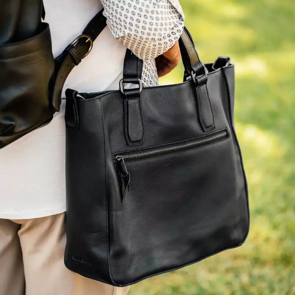 Ellington Leather Market Tote Mission Mercantile Leather Goods