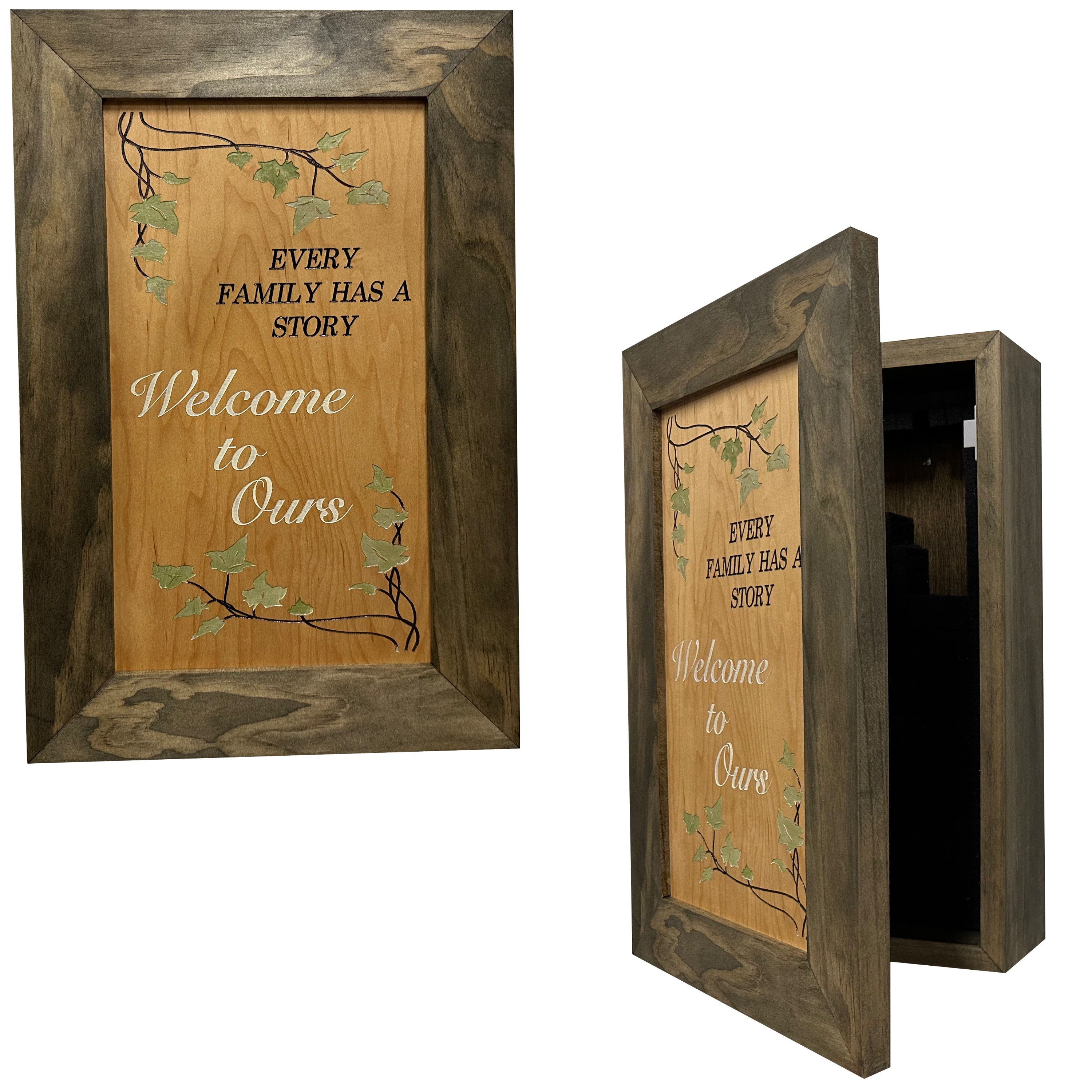 Wooden Gun Safe Wall Mountable Decoration Every Family Has a Story Welcome to Ours … by Bellewood Designs, Southern home decor main product photo