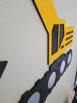 Excavator Construction Truck Wall Decor EverLee Creations