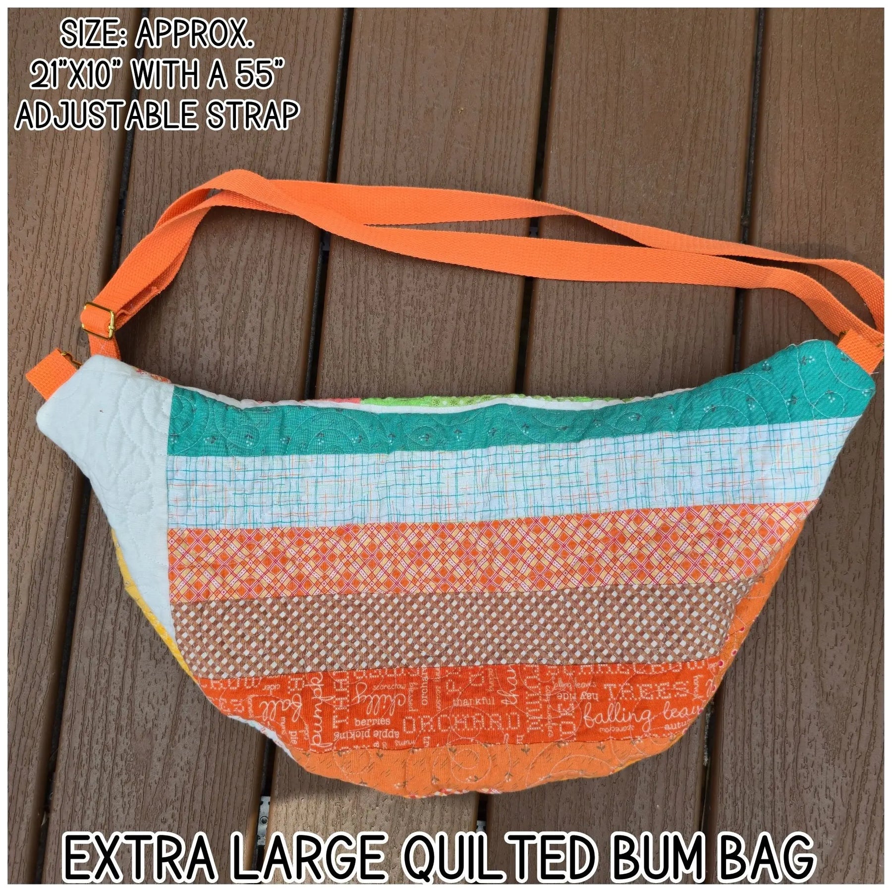 Extra Large Quilted Bum Bag, Patchwork Sling Bag, Upcycled Quilt Bag, Boho Crossbody Bag, Handmade Belt Bag, Hippie Fanny Pack Purse Maypop House Designs