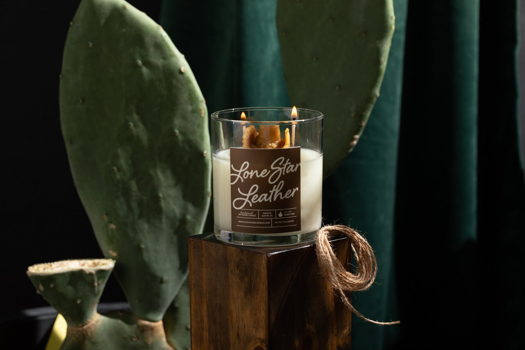 Lone Star Leather Container Candle