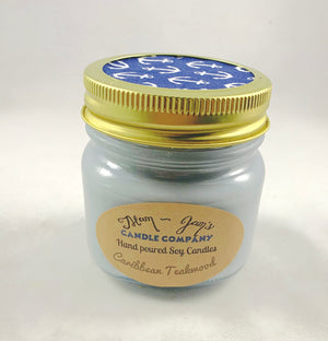 Caribbean Teakwood Soy Candle – Warm & Woodsy Scent | Mam Jam’s