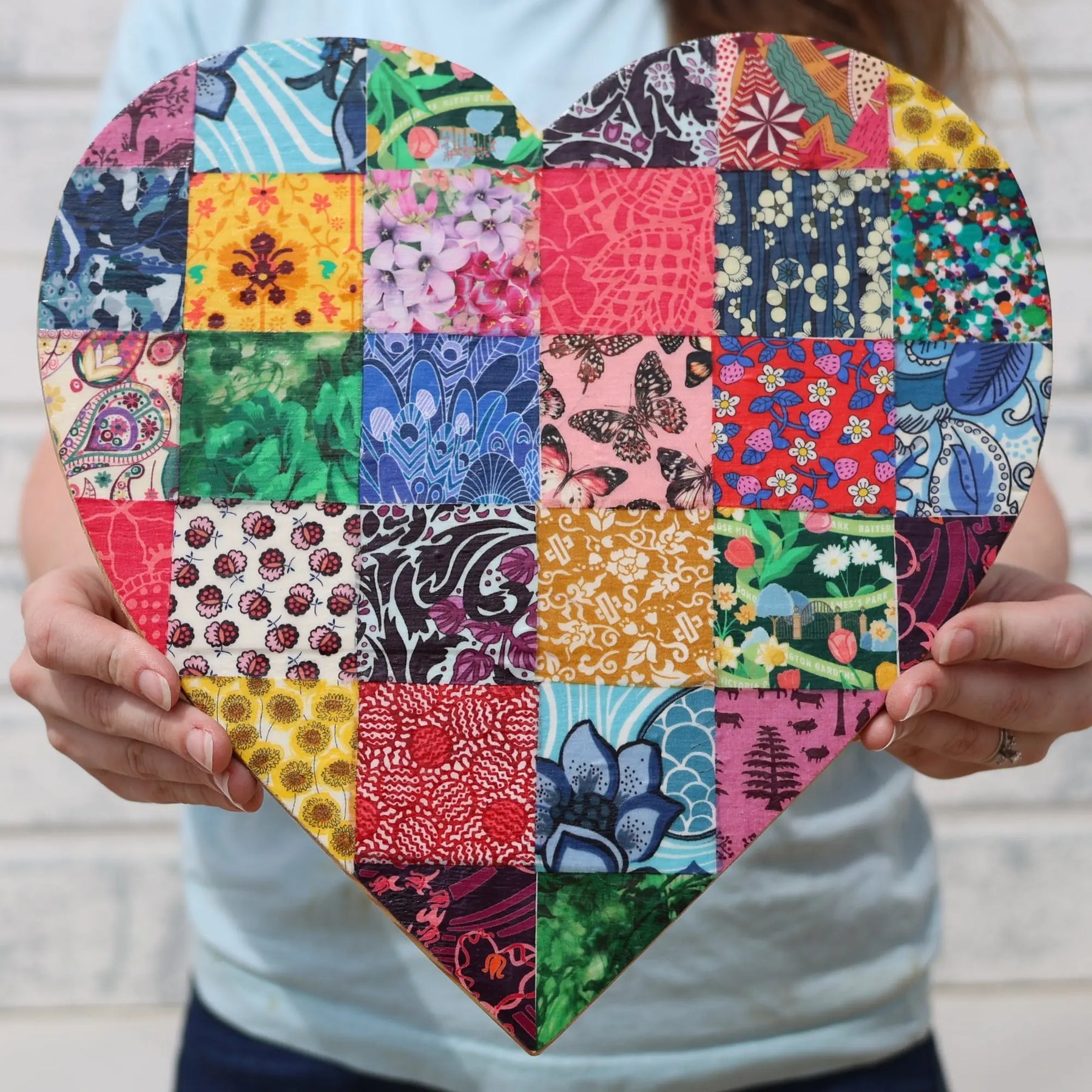 Fabric-Faced Pallet Hearts Dennehey Design Co.