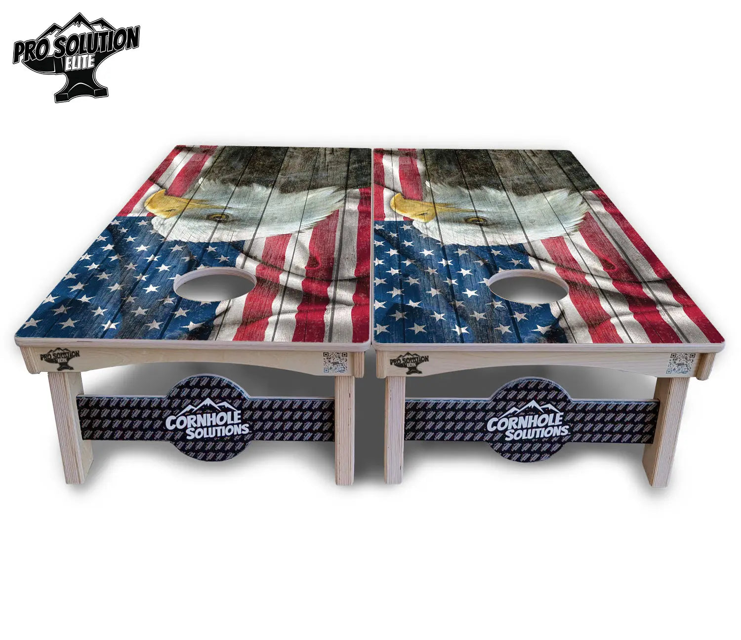Faded Eagle Flag Cornhole Boards - Pro Solution Elite Series Cornhole Solutions