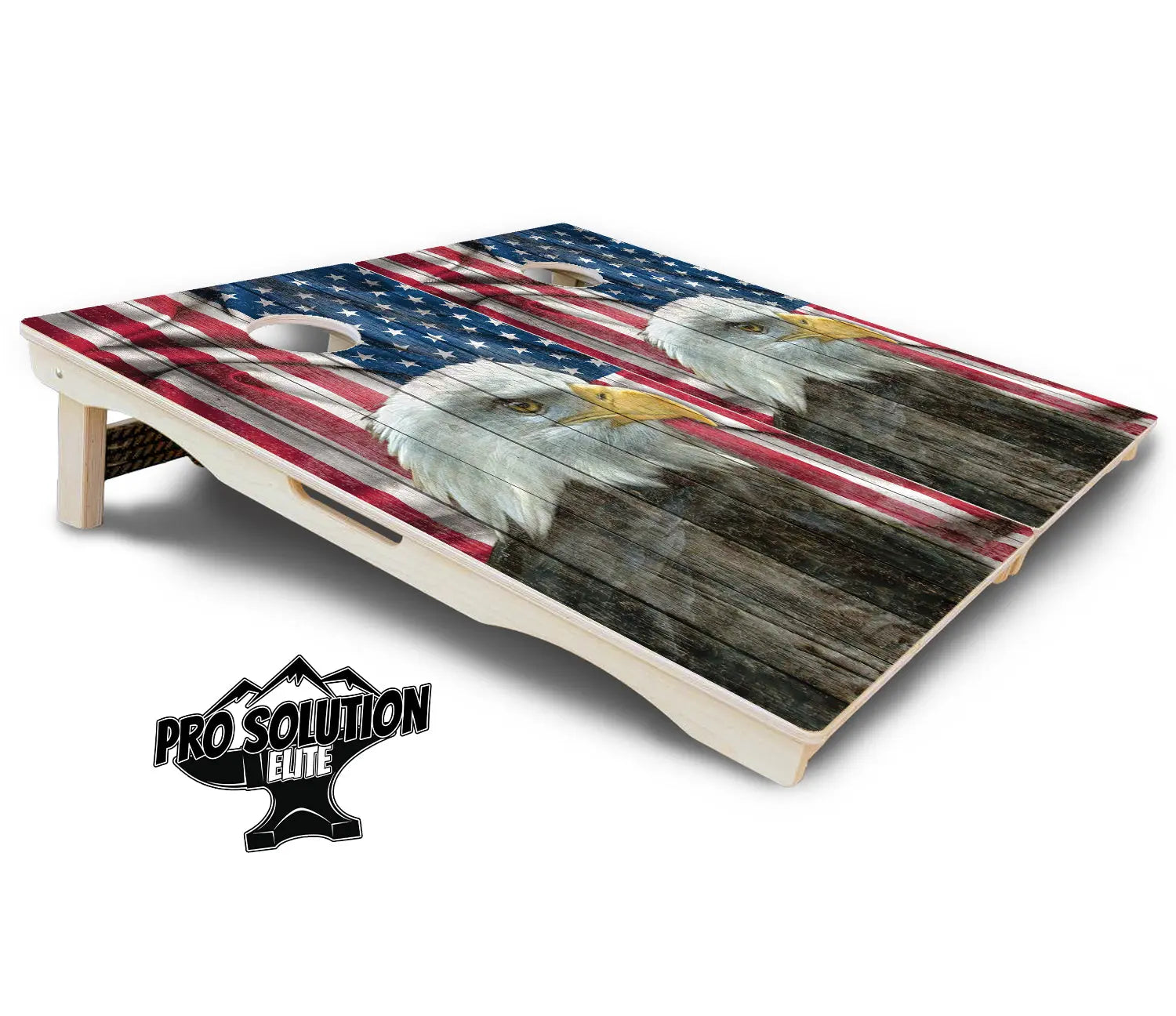 Faded Eagle Flag Cornhole Boards - Pro Solution Elite Series Cornhole Solutions