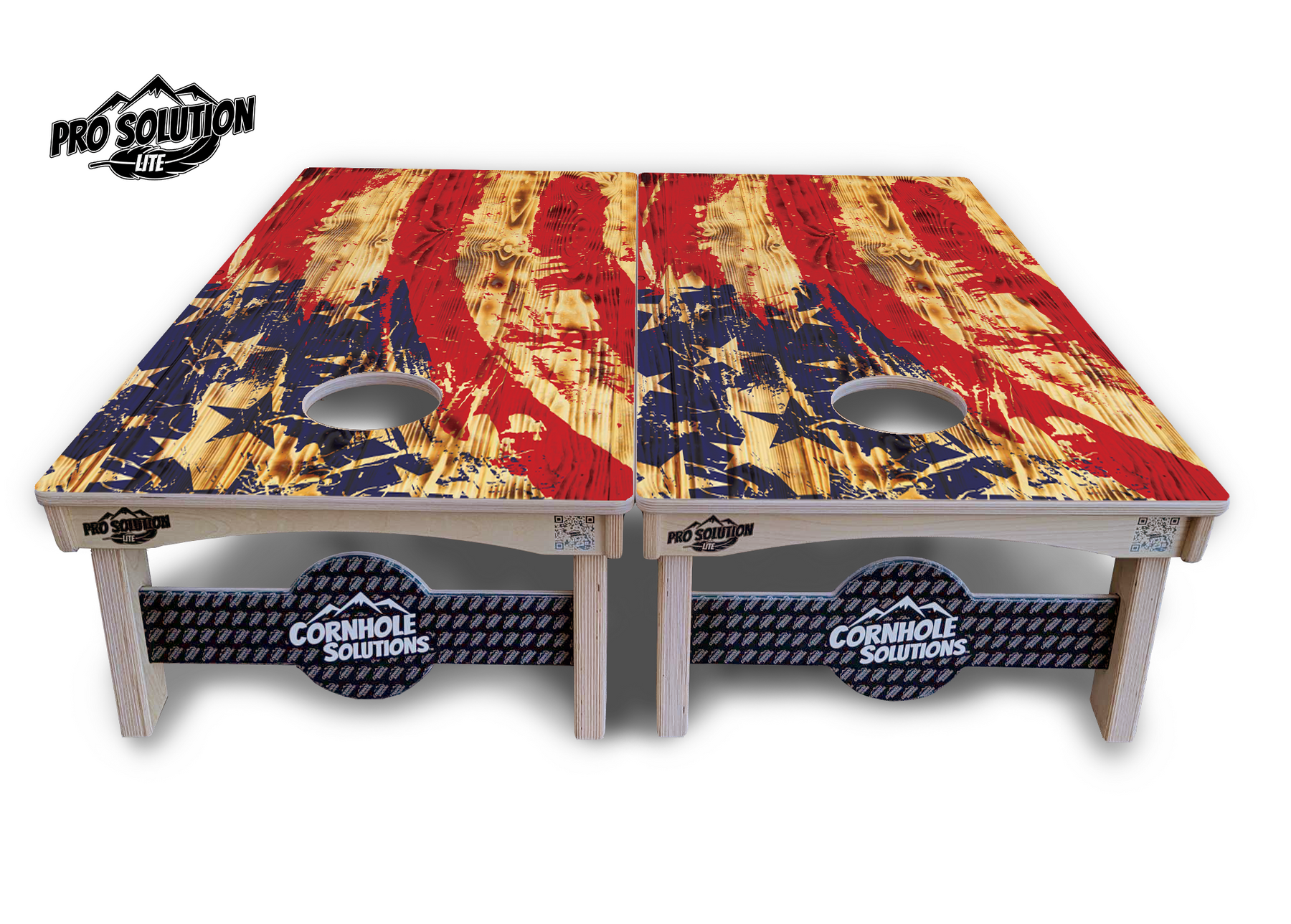 Faded Brush Flag Cornhole Boards - Pro Solution Lite Series Cornhole Solutions