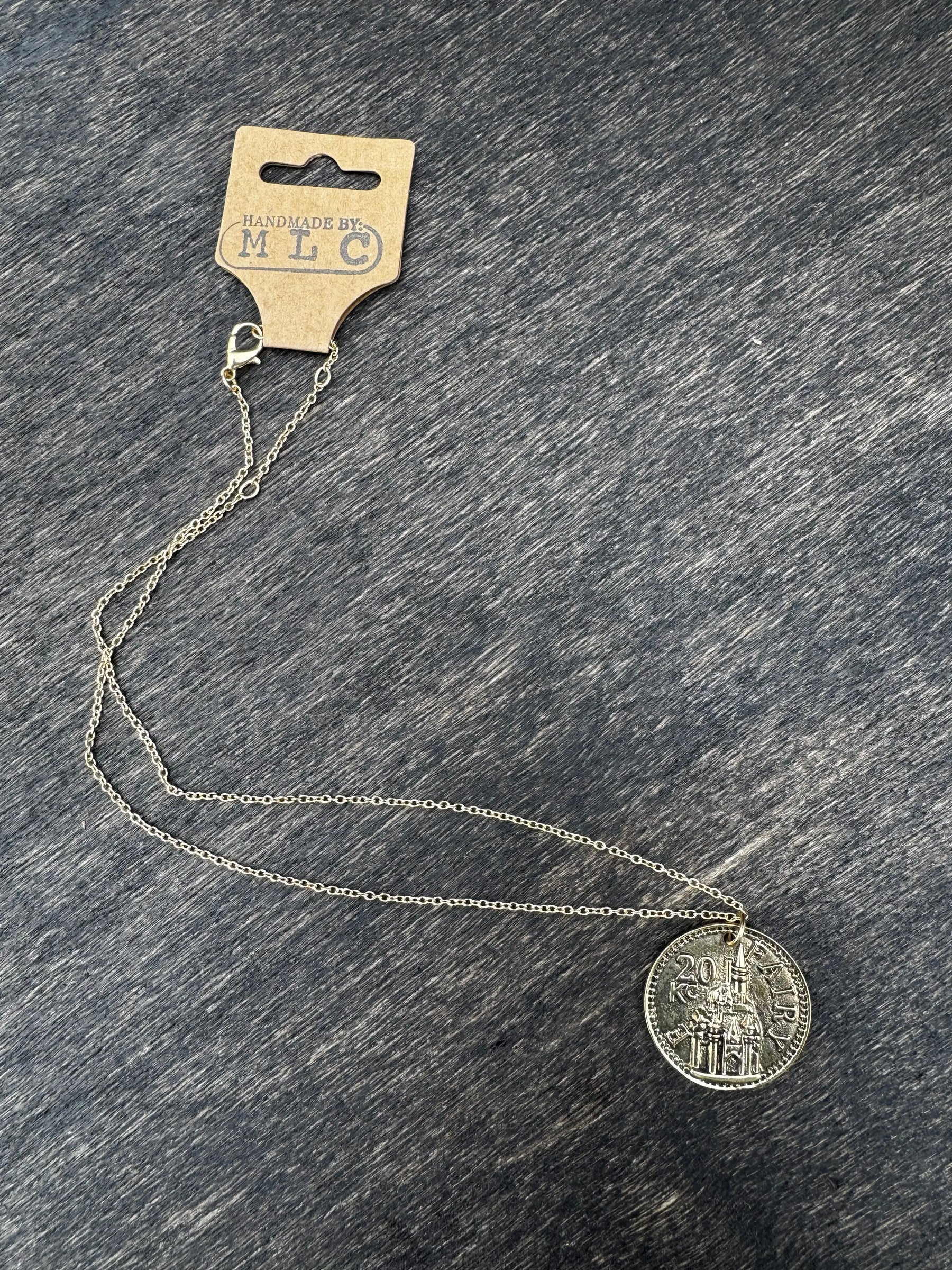 Fairy Coin Necklace Mushroom Lady Co