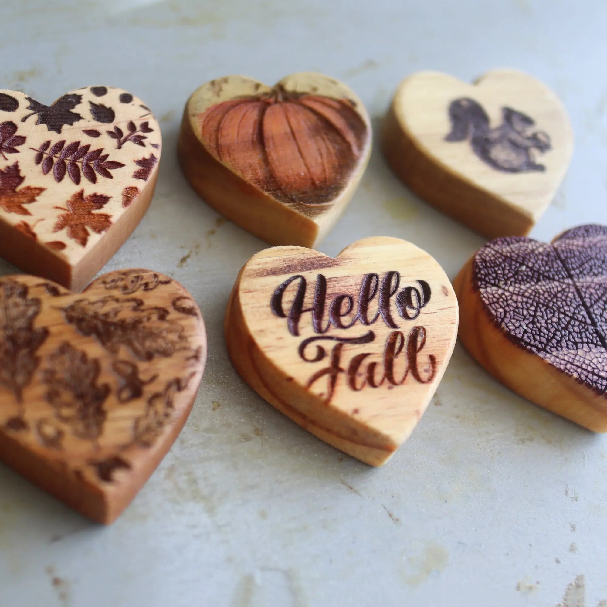 Fall Hearts :: Engraved Sets Dennehey Design Co.