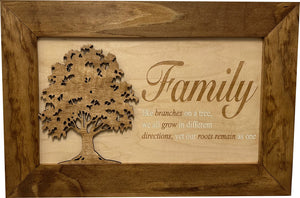 Decorative Secured Gun Storage Cabinet with Family Branches (Early American)
