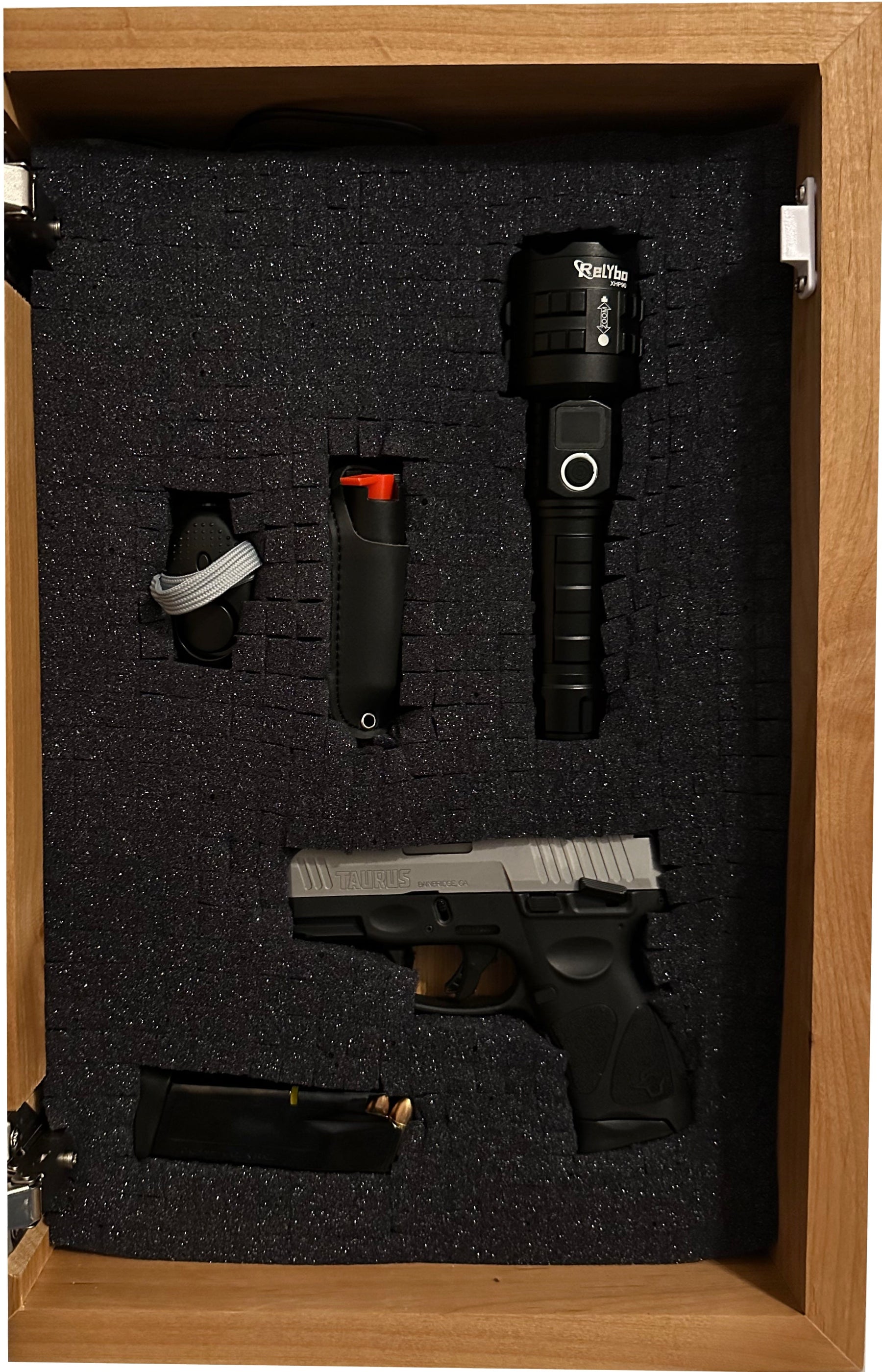 Farmhouse Rooster Gun Concealment Furniture - Handcrafted Hidden Gun Storage Wall Decor - Hidden Gun Shelf with Magnetic Lock for Quick Access