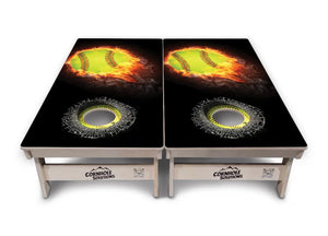 Fire Softball Cornhole Boards - Professional Tournament Series Cornhole Solutions