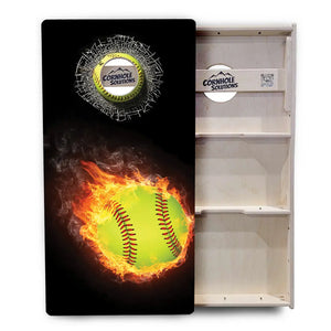 Fire Softball Cornhole Boards - Professional Tournament Series Cornhole Solutions