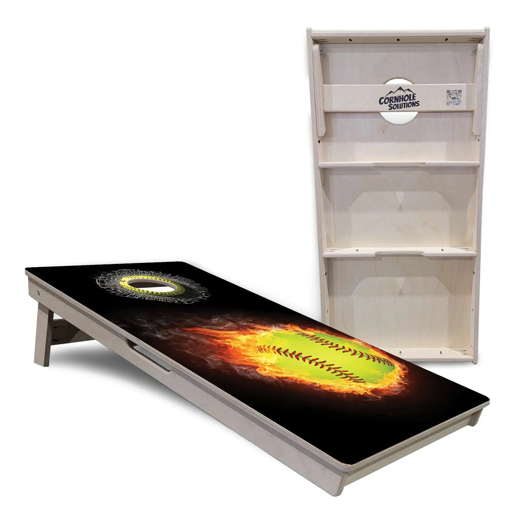Fire Softball Cornhole Boards - Professional Tournament Series Cornhole Solutions