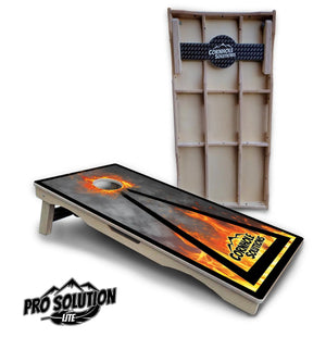 Fire Triangle CS Logo Cornhole Boards - Pro Solution Lite Series Cornhole Solutions