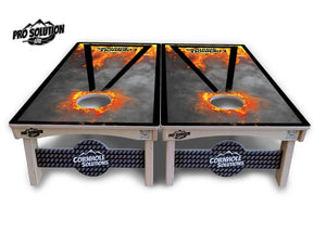 Fire Triangle CS Logo Cornhole Boards - Pro Solution Lite Series Cornhole Solutions